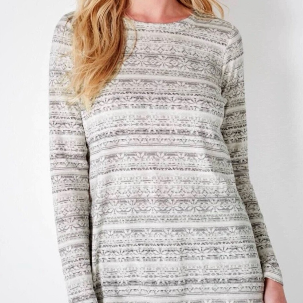 J. Jill Women Tunic Perfect Pima Crew Neck Long-Sleeve Cotton Tee Shirt Size M - Picture 2 of 9